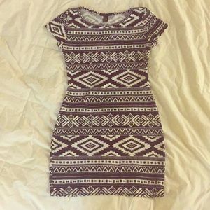 Aztec body con dress